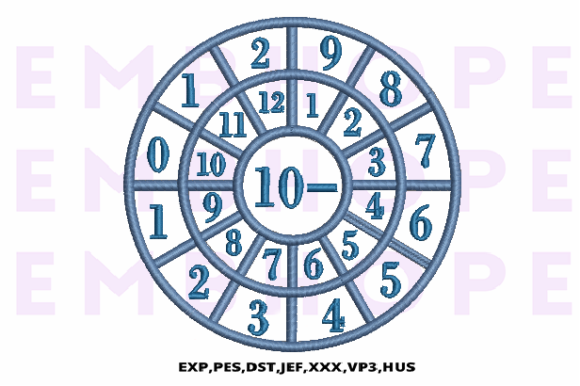 Minus Wheel 10: Fun Math Embroidery