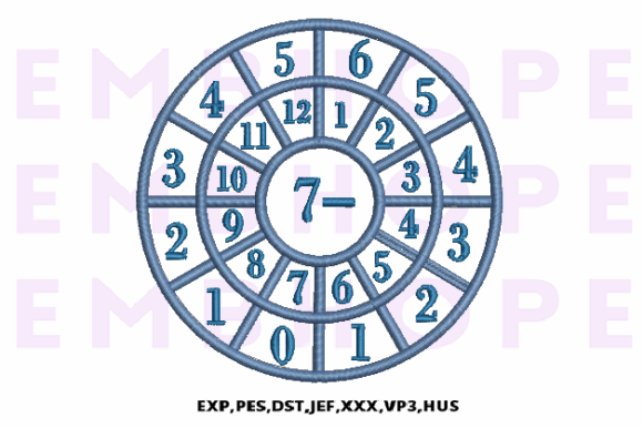 Minus Wheel 7: Fun Math Embroidery
