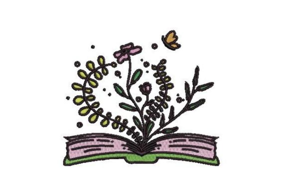 Stitching Narrative: How the Open Book with Flowers Growing Design Bridges Craft and Culture