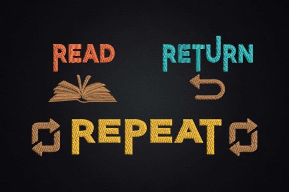 Stitching Personality: The Charm of the Funny Library Worker Read Return Repeat Design