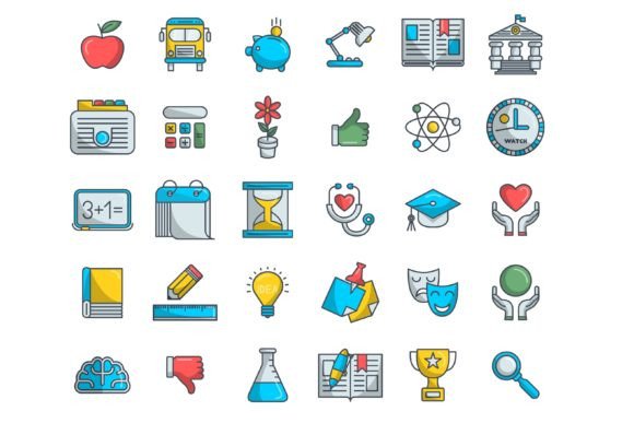 Unlocking Creative Potential: A Comprehensive Guide to the School and Education Icons Set